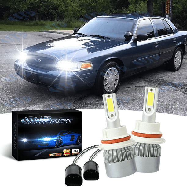 9007 8000K LED Headlight Bulbs Hi-Lo Ice Blue For FORD Crown Victoria 1998-2011